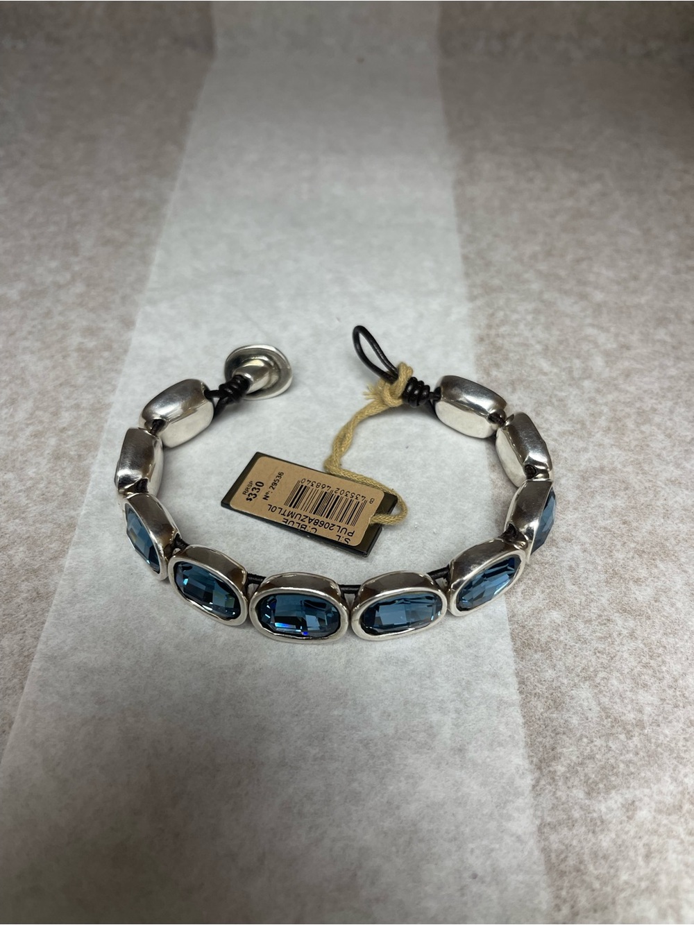 UNOde50 Lights Blue Crystal Double Strap Bracelet
